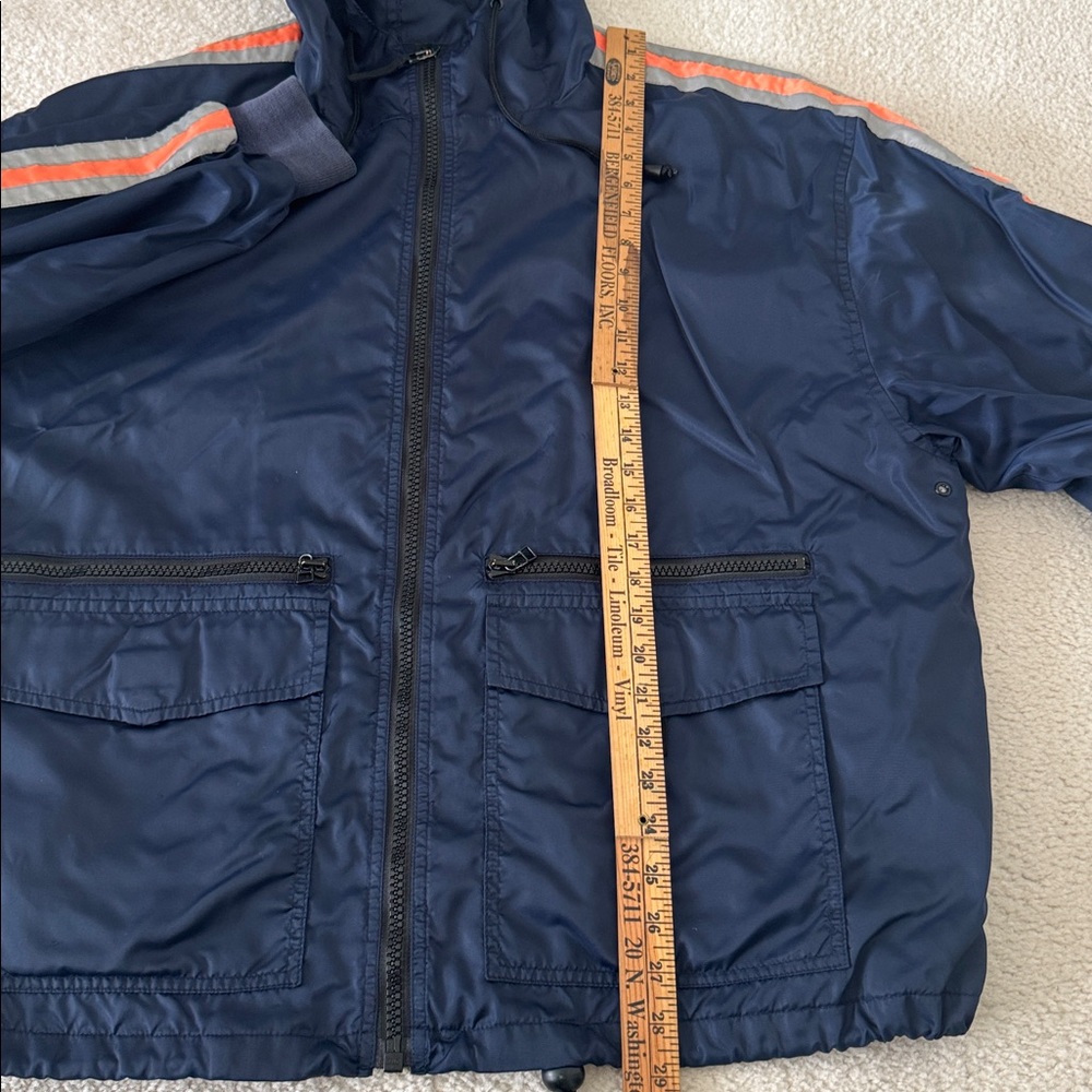 J. Crew Oarsman 90’s Rain Windbreaker Reflective Full Zip Jacket Size XL - Picture 11 of 11